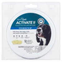 TevraPet Activate II Flea & Tick Collar for Dogs, 0.97 oz, 2 count