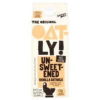 Oatly! The Original Unsweetened Vanilla Oatmilk, 64 fl oz