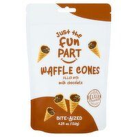Just The Fun Part Bite-Sized Waffle Cones Filled with Milk Chocolate, 4.23 oz