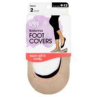 L'eggs Nylon Ballerina Foot Covers, Shoe Size 9-12, 2 pair