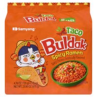 Samyang Buldak Taco Spicy Chicken Flavored Ramen, 4.76 oz, 5 count