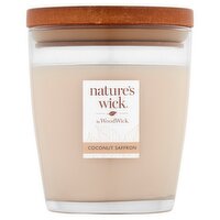WoodWick Nature's Wick Coconut Saffron Candle, 10 oz