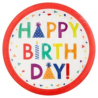 Party Impressions Confetti Time Bday Plates, 8 count