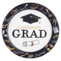 Amscan Party Impressions Glad to Be a Grad 6.75 In Plates, 8 count