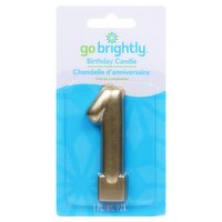 Go Brightly 1 Birthday Candle