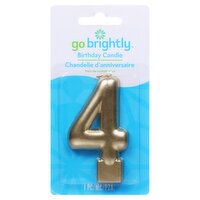 Go Brightly 4 Birthday Candle, 1 Each