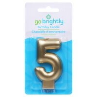 Go Brightly 5 Birthday Candle, 1 Each