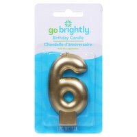 Go Brightly 6 Birthday Candle