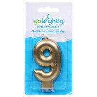 Go Brightly 9 Birthday Candle