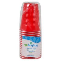 Go Brightly 18 oz Apple Red Plastic Cups, 16 count