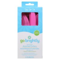 Go Brightly Plastic Heavy Duty Assorted Cutlery, 32 count