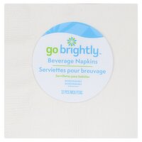 Go Brightly Beverage Napkins, 32 count