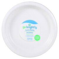 Go Brightly 8.5 In Paper Frosty White Lunch Plates, 16 count