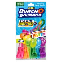 Zuru Bunch O Balloons Tropical Party Self-Sealing Water Balloons, 3+