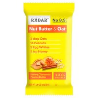 RXBAR No B.S. Nut Butter & Oat Honey Cinnamon Peanut Butter Protein Bar, 1.9 oz