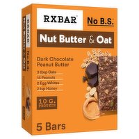 RXBAR Nut Butter & Oat Dark Chocolate Peanut Butter Bars, 1.9 oz, 5 count