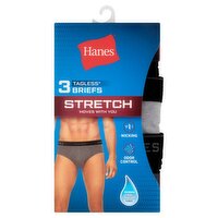 Hanes Tagless Stretch Briefs, L 36-38", 3 count