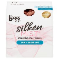 L'eggs Silken Mist Sun Beige Silky Sheer Leg Beautiful Sheer Tights, Size Q, 1 pair