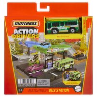 Mattel Matchbox Action Drivers Unassembled Mbx City Bus and Matchbox® Bus Station Playset, 3+