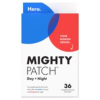 Hero. Mighty Patch Day + Night Hydrocolloid Patches, 36 count