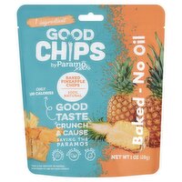 Paramo Snacks Good Chips Baked Pineapple Chips, 1 oz