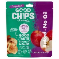 Paramo Snacks Good Chips Baked Red Apple Chips, 0.7 oz