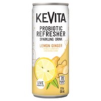 KeVita Lemon Ginger Probiotic Refresher Sparkling Drink, 12 fl oz
