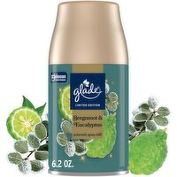 Glade Bergamot & Eucalyptus Automatic Spray Refill Limited Edition, 6.2 oz