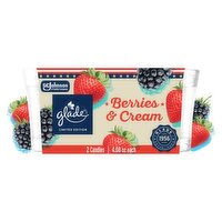 Glade Berries & Cream Candles Limited Edition, 4.08 oz, 2 count