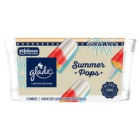 Glade Summer Pops Candle Limited Edition, 4.08 oz, 2 count