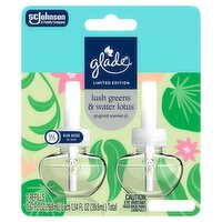 Glade Lush Greens & Water Lotus PlugIns Scented Oil Refills Limited Edition, 0.67 fl oz, 2 Count