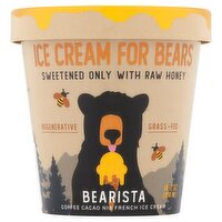 Ice Cream for Bears Bearista Coffee Cacao Nib French Ice Cream, 14 fl oz