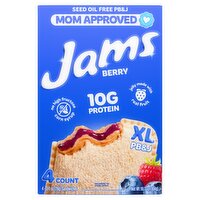 Jams Berry 10g Protein XL PB&J Sandwiches, 2.7 oz, 4 count