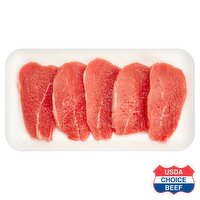 USDA Choice Beef Eye Round Steaks, Boneless, Thin Sliced, Average Weight 1 lb Pack