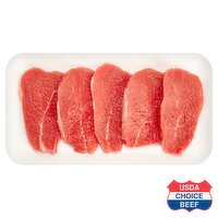 USDA Choice Beef, Boneless Thin Eye Round Steak.