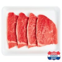 USDA Choice Beef Bottom Round Swiss Steaks, Boneless, Family Pack, Average Weight 3 lb Pack
