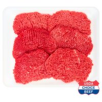 USDA Choice Beef Top Round Cubed Steaks, Boneless, Family Pack, Average Weight 3 lb Pack