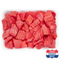 USDA Choice Beef Round Stew, Boneless, Family Pack, Average Weight 3.25 lb Pack