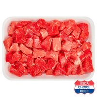 USDA Choice Beef Top Round Cubes, Boneless, Average Weight 1 lb Pack