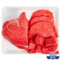 USDA Choice Beef Bottom Round Roast/Round Stew/Swiss Steak Combo Pack, Boneless, Average Weight 8 lb