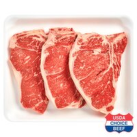 USDA Choice Beef T-Bone Steak, Bone In, Family Pack, Average Weight 3 lb Pack