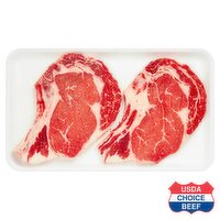 USDA Choice Beef Rib Steak, Bone In, Thin Sliced, Average Weight 1 lb Pack
