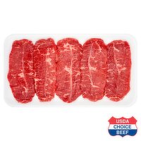 USDA Choice Beef Chuck Top Blade Steaks, Boneless, Thin Sliced, Average Weight 1 lb Pack