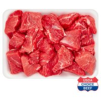 USDA Choice Beef Chuck Stew, Boneless, Family Pack, Average Weight 3 lb Pack