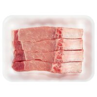 Fresh Rib End Pork Loin for BBQ, Bone In, Average Weight 1 lb Pack