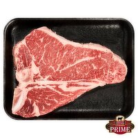 Certified Angus Prime Beef Loin T-Bone Steak, Bone In, Average weight 1 lb Pack