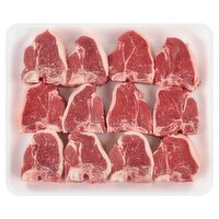 Fresh American Lamb Loin Chops, Bone In, Giant Size, Average Weight 3 lb Pack