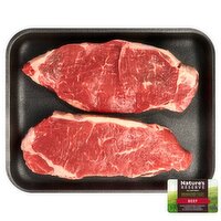 Natures Reserve Beef Loin New York Strip Steak, Boneless, Thin Sliced, Average Weight 1.25 lb Pack