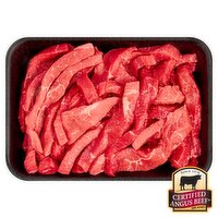 Certified Angus Beef Round Stir Fry, Boneless, Average Weight 1 lb Pack