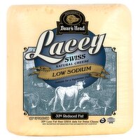 Boar's Head Low Sodium & 33% Reduced Fat Lacey Swiss Natural Cheese